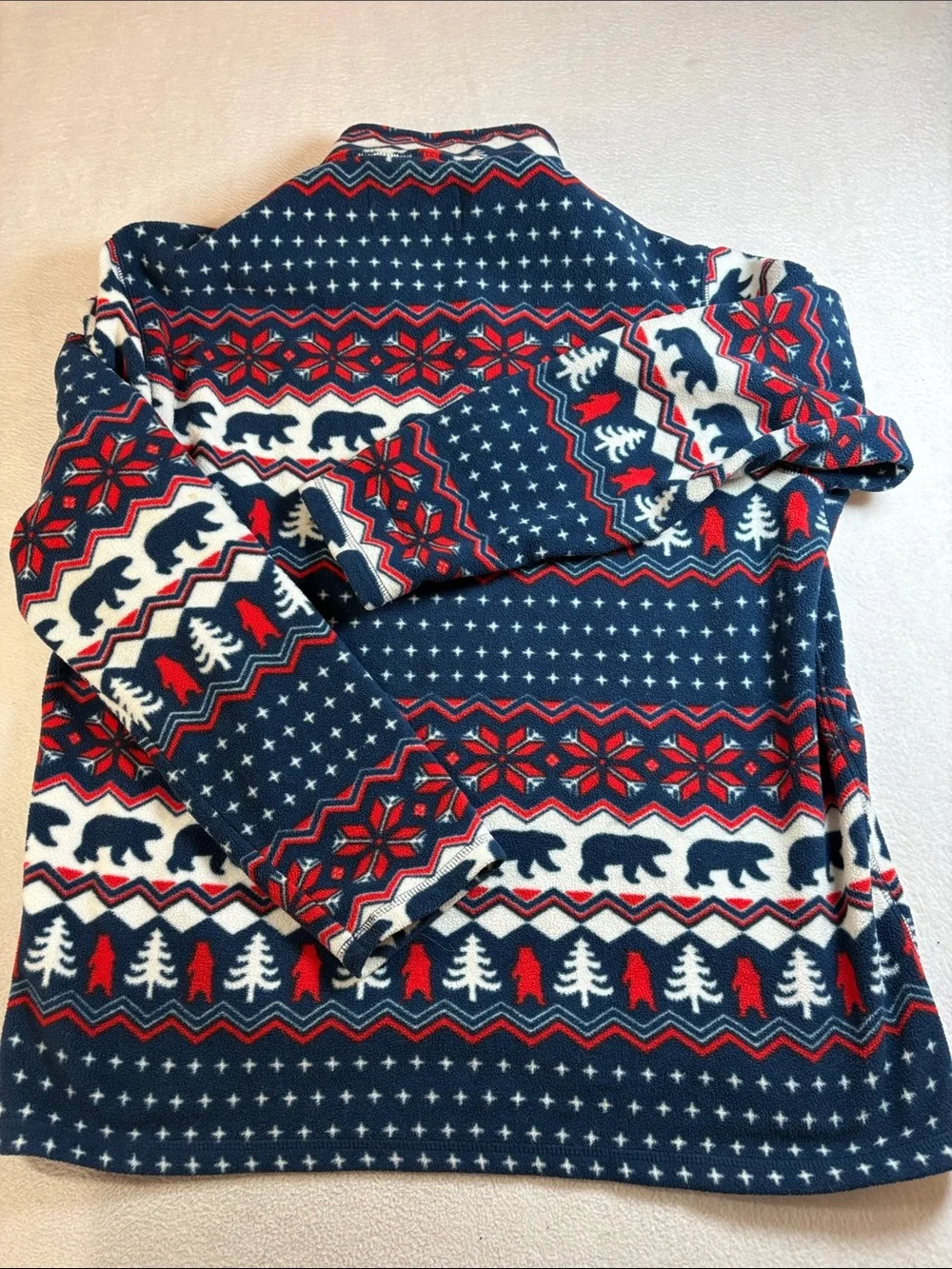 chubbies Navy, Red & White Half-Zip Holiday Fleece Pullover